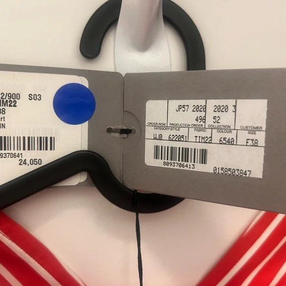 Balenciaga Red White Stripe Oversized Shirt Size 38 Unisex NWT Made in Italy - Picture 3 of 4